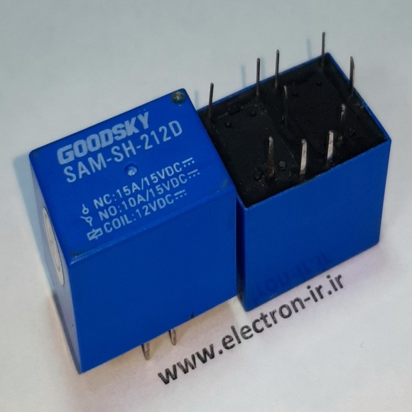رله خودرو  GOODSKY SAM-SH-212D-10PIN-12VDC-15A  DOUBLE