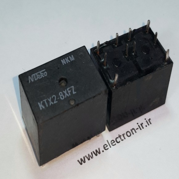 رله خودرو  NIKKO KTX2-8XFZ-10PIN-12VDC-15A DOUBLE