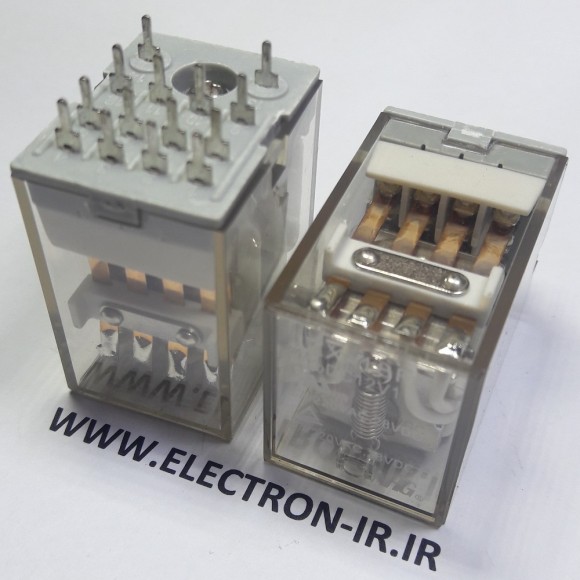 رله چهار کنتاکت بازوبسته12ولت پایه سوزنی 5آمپر  MY4 12VDC-4C-5A NHG JZX-18F