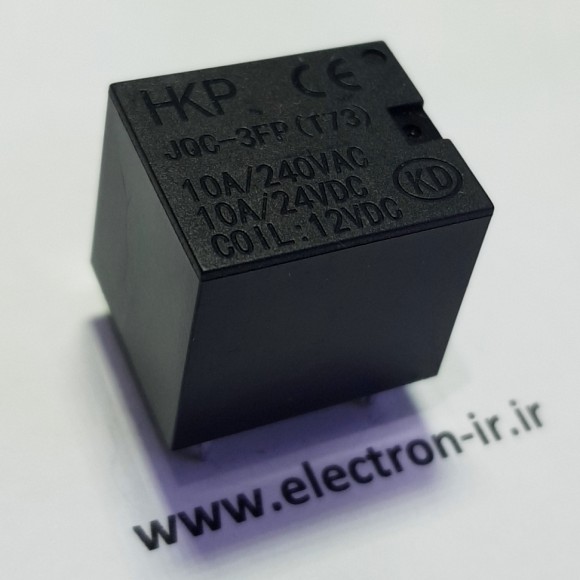 رله پایه میلیون یک باز و بسته 10 آمپر HKP JQC-3FP(T73)12VDC-1C-10A