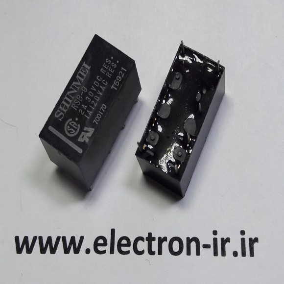 رله مخابراتی 12ولت دو کنتاکت 8 پایه 12v-2c