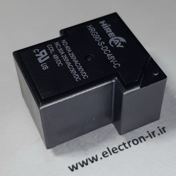 رله تی یک بازوبسته 40 آمپر HRG90-S-DC48V-C  48VDC-1C-40A  6PIN