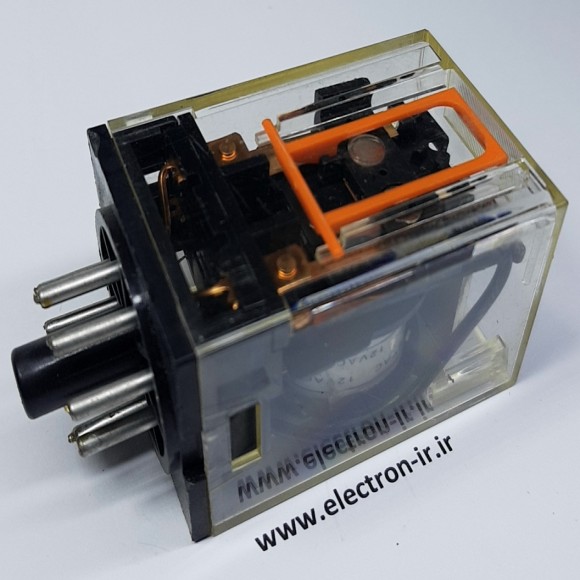 رله تابلویی صنعتی پایه گرد سوکتی دو کنتاکت بازوبسته 10 آمپر BETA BCH 2C 24VDC-2C-10A  8PIN