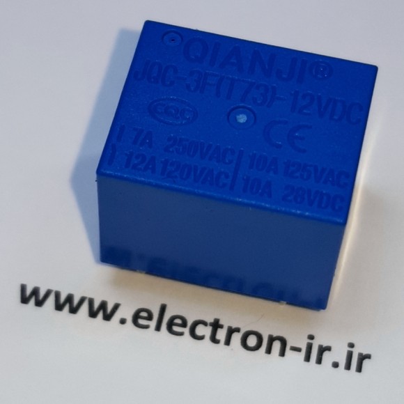 رله پایه میلیون یک باز و بسته 7 آمپر QIANJI JQC-3F(T73)-12VDC 12VDC-1C-7A