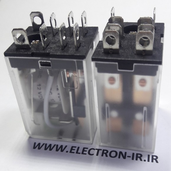 رله طرح ایزومی دوبازوبسته پایه سوکتی12ولت  12VDC-2C-10A  HRP13-2C  HIRE