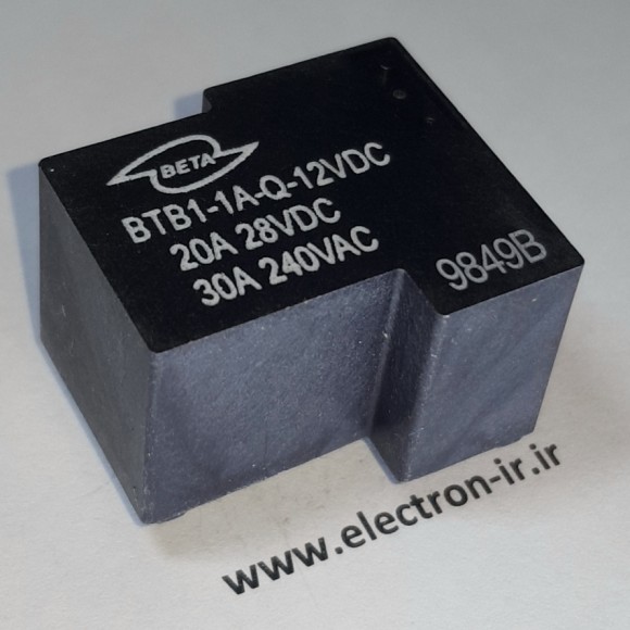 رله تی یک بسته 30 آمپر BETA BTB1-1A-Q-12VDC 12VDC-1A-30A 4PIN