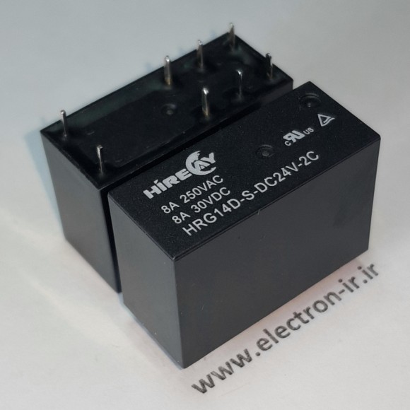 رله  HIRECAY HRG14D-S-DC24V-2C  24VDC-2C-8A