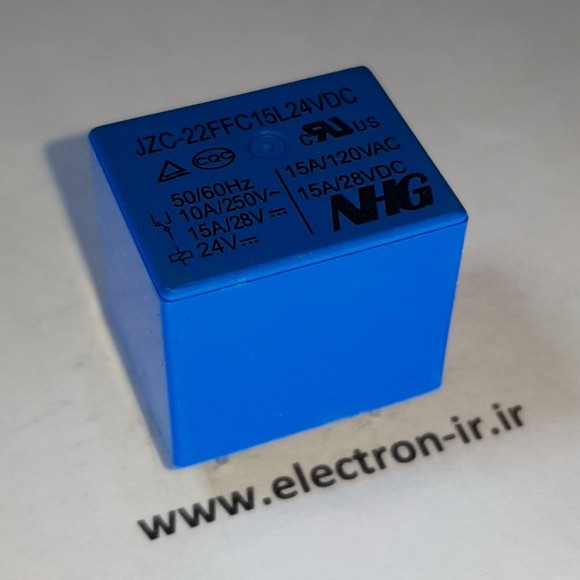 رله پایه میلیون یک باز و بسته 15آمپر   NHG JZC-22FSC15L24VDC 24VDC-1C-15A