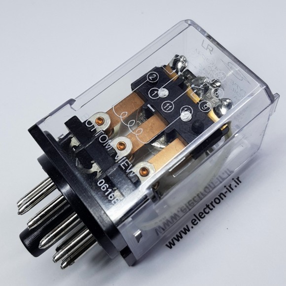رله تابلویی صنعتی پایه گرد سوکتی سه کنتاکت بازوبسته 10 آمپر BETA  BTA1-3C-U  24VDC-3C-10A  ORIGINAL 11PIN