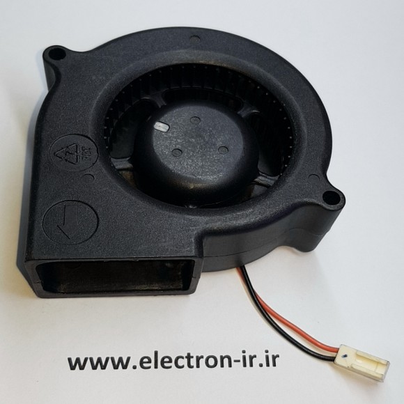 فن حلزونی 12VDC دوسیم دوبلبرینگ (بخور سرد - اکسیژن ساز - سینمای خانواده )ابعاد 7*7فاصله پیچ تا پیچ 83MM قطر30MM