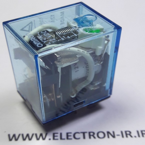 رله امرن اصل طرح ایزومی پایه سوکتی دوبازوبسته 12ولت  ORIGINAL OMRON  LY2N-J  12VDC-2C-10A