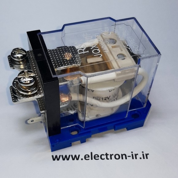 رله صنعتی جاپیچ دار ریلی12 ولت60 آمپر یک باز یک بسته POWER RELAY JQX-60F(JQX-58F) 12VDC-1C-60A