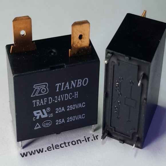 رله شاخکدار  TIANBO TRAF D-24VDC-H 24VDC-20A