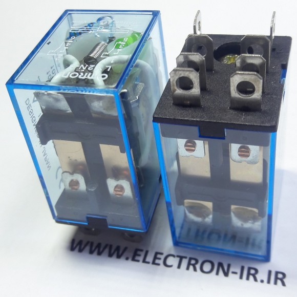 رله امرن طرح ایزومی پایه سوکتی دوبازوبسته 24ولت  OMRON  LY2N  24VDC-2C-10A