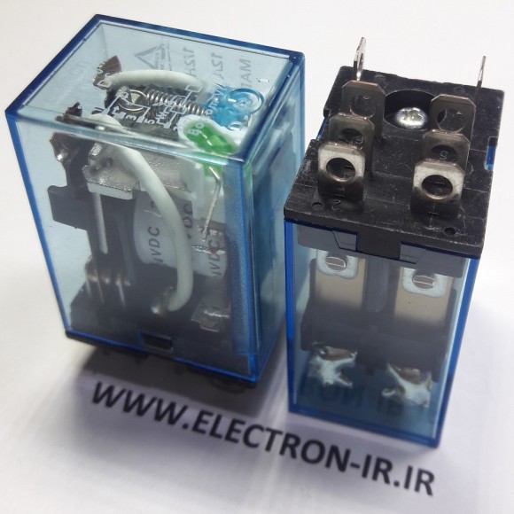رله امرن اصل طرح ایزومی پایه سوکتی دوبازوبسته 24ولت  ORIGINAL OMRON  LY2N-J  24VDC-2C-10A