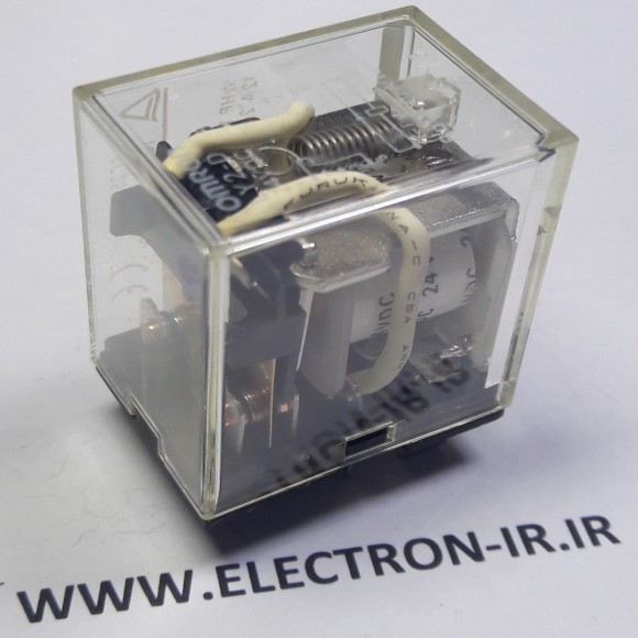 رله امرن اصل پایه ایزومی دوبازوبسته پایه سوزنی 24ولت 10آمپر  OMRON LY2-D ORIGINAL  24VDC-2C-10A