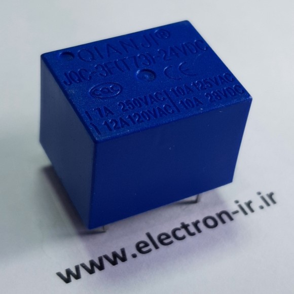 رله پایه میلیون یک باز و بسته 7 آمپر QIANJI JQC-3F(T73)-24VDC 24VDC-1C-7A