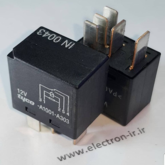 رله شاخکدار خودرویی   TYCO A1001-A303 5PIN 12VDC-40A ORIGINAL