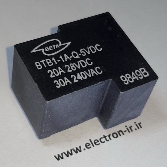 رله تی یک بسته 30 آمپر BETA BTB1-1A-Q-5VDC  5VDC-1A-30A 4PIN