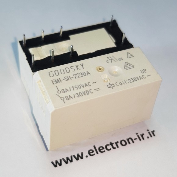 رله دوکنتاکت 8 آمپر GOODSKY EMI-SH-2230A 220VAC-2C-8A