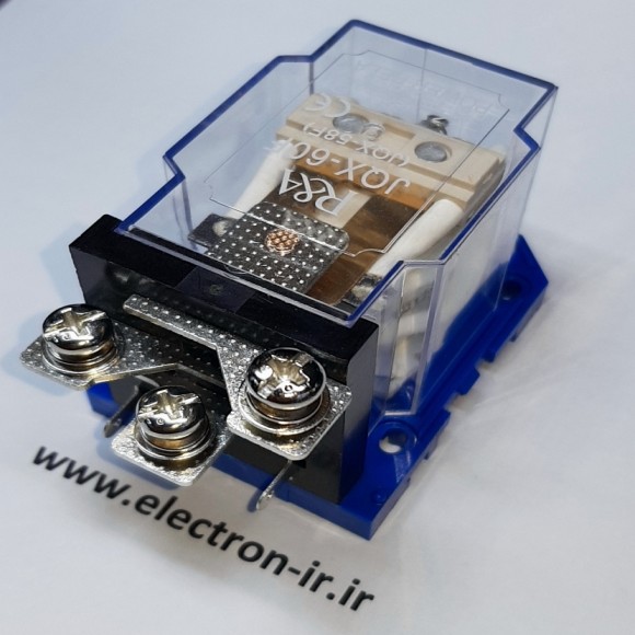 رله صنعتی جاپیچ دار ریلی24 ولت 60 آمپر یک باز یک بسته POWER RELAY JQX-60F(JQX-58F)24VDC-1C-60A