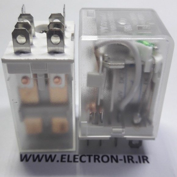 رله طرح ایزومی دوبازوبسته پایه سوکتی24ولت  24VDC-2C-10A  HRP13-2C  HIRE
