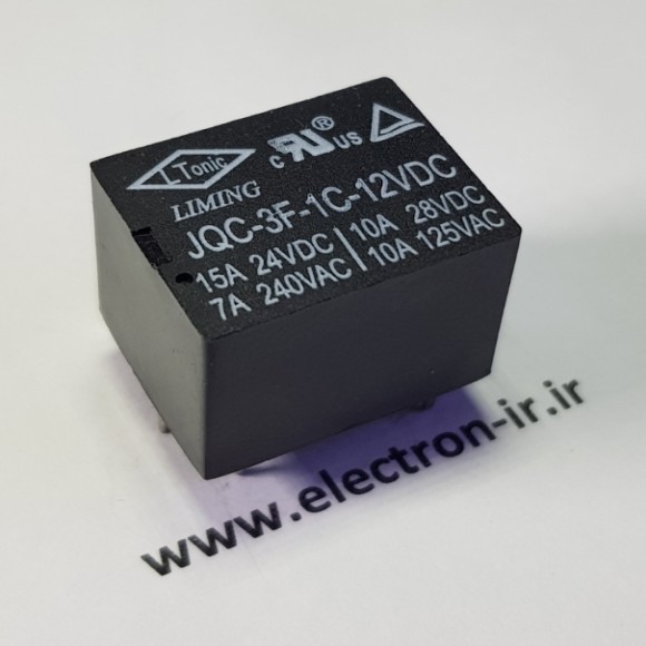 رله پایه میلیون یک باز وبسته  7آمپر   LIMING JQC-3F-1C-12VDC 12VDC-1C-7A