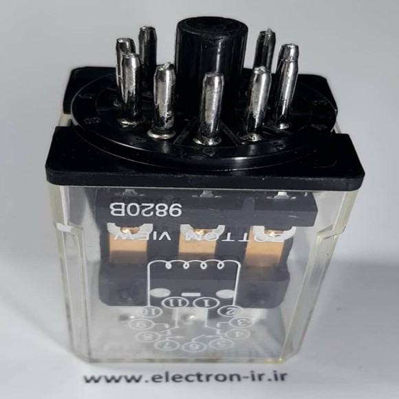 رله تابلویی صنعتی پایه گرد سوکتی سه کنتاکت بازوبسته 10 آمپر BETA  BTA1-3C-U  48VAC-3C-10A  ORIGINAL 11PIN