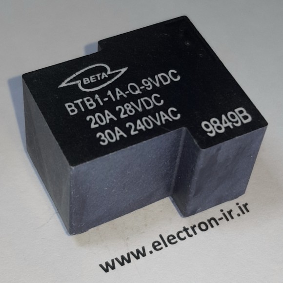 رله تی یک بسته 30 آمپر BETA BTB1-1A-Q-9VDC 9VDC-1A-30A 4PIN