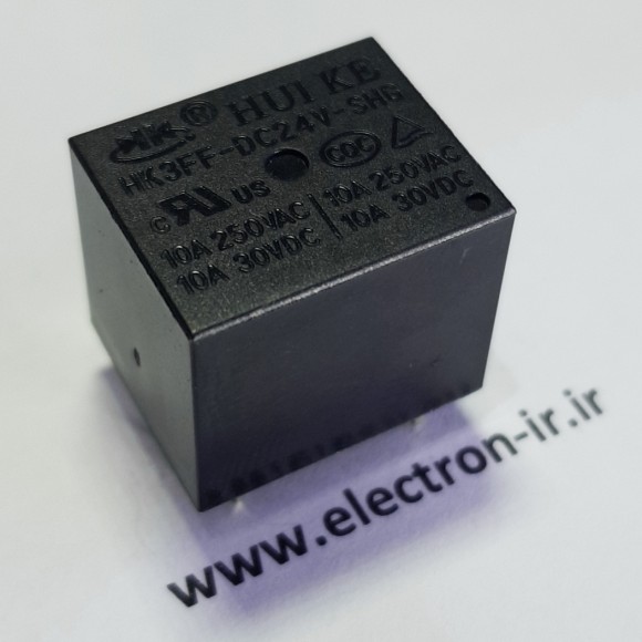 رله پایه میلیون یک باز و بسته 10 آمپر HUI KE HK3FF-DC24V 24VDC-1C-10A