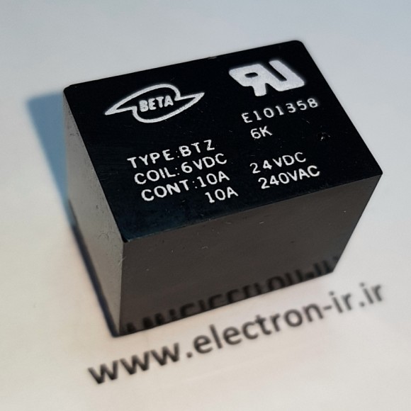 رله پایه میلیون یک باز و بسته 10آمپر   BETA BTZ  6VDC-1C-10A