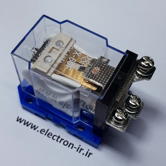 رله صنعتی جاپیچ دار ریلی220 ولت 60 آمپر یک باز یک بسته POWER RELAY JQX-60F(JQX-58F) 220VAC-1C-60A