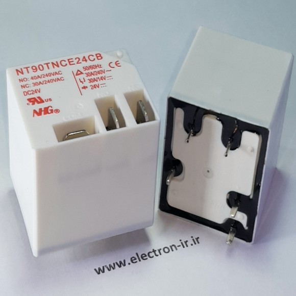 رله شاخکدار NHG NT90TNCE24CB 24VDC-40A