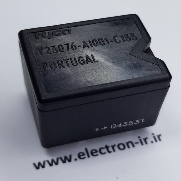 رله خودرویی یک بازوبسته پایه اروپایی TYCO V23076-A1001-C133 PORTUGAL ORIGINAL 12VDC-1C-40A 7PIN 40A BSM