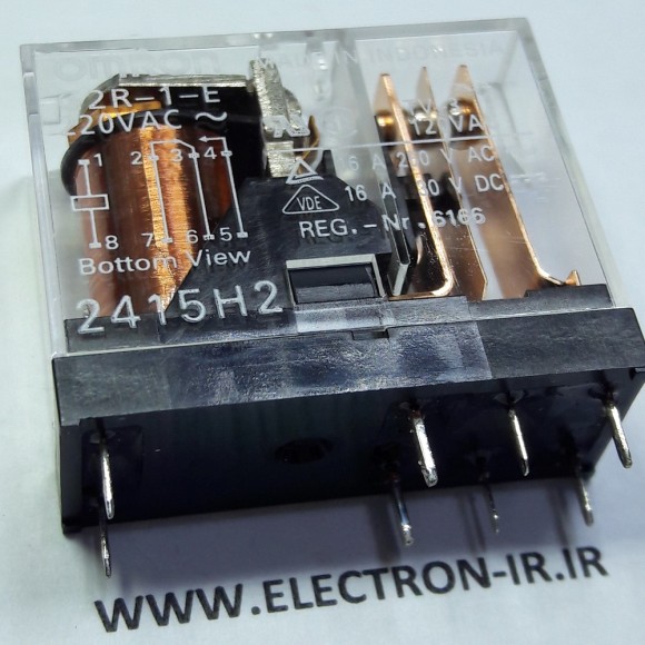 رله یک باز یک بسته 16آمپر امرن اصل OMRON G2R-1-E 220VAC 16A ORIGINAL